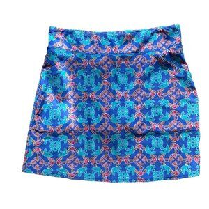 Spunkwear‎ Athletic Skort Tennis Skirt Nautical Tropical Anchor Print Sz M USA